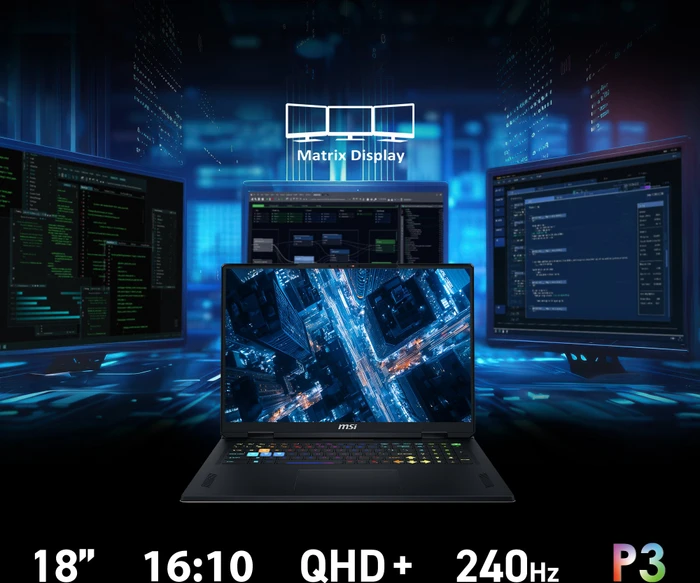 MSI Raider 18 Max HX A2WH-1088, Cosmos Gray, Core Ultra 9 275HX, 32GB RAM, 1TB SSD, GeForce RTX 5070 Ti, DE