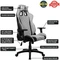 Arozzi Avanti Soft Fabric Gamingstuhl, hellgrau Vorschaubild