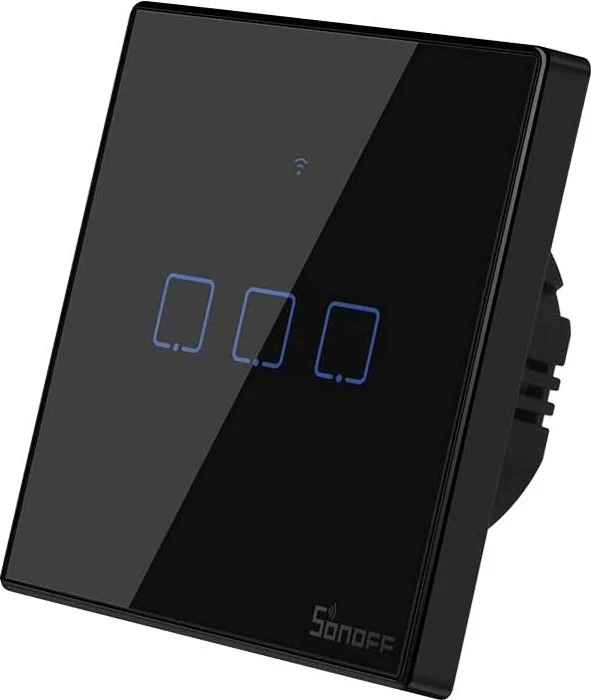 Sonoff TX T3EU3C Smart Wall Switch schwarz, 3-fach