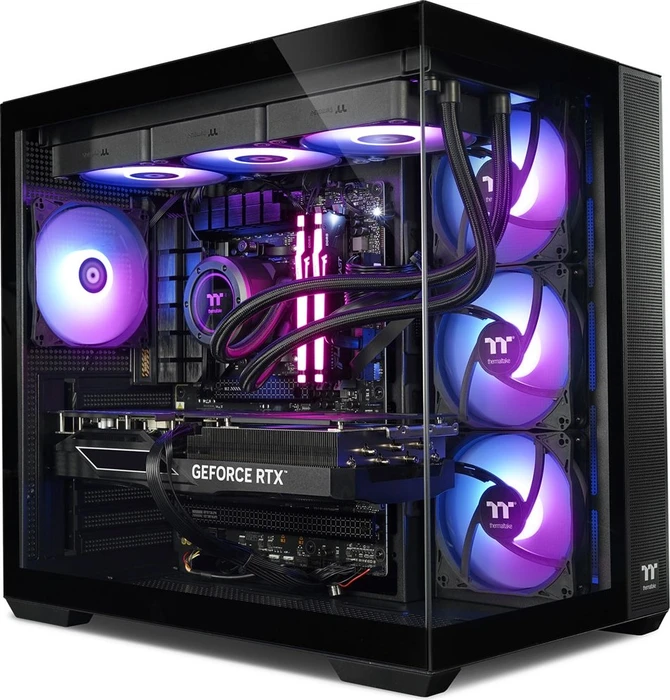 Thermaltake Black Gaming, Black, Ryzen 7 7800X3D, 32GB RAM, 2TB SSD, GeForce RTX 5070 Ti