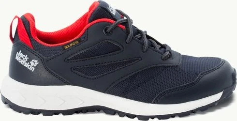 Jack Wolfskin Woodland Texapore Low night blue/red (Junior)