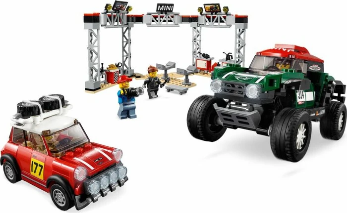 LEGO Speed Champions - Rallyeauto 1967 Mini Cooper S und Buggy 2018 Mini John Cooper Works
