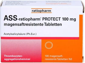 ASS-ratiopharm Protect 100mg Tabletten, 100 Stück