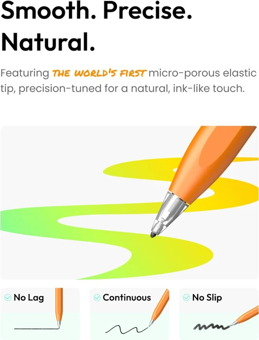Metapen Air 8 Pro X iPad Pencil mit Air-Flex-Spitze, orange