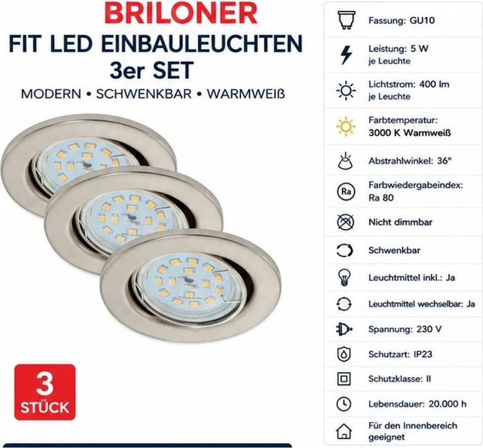 Briloner Fit Move Einbauleuchte