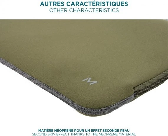 Mobilis Skin 12.5-14" Sleeve Notebookhülle, khaki/grau