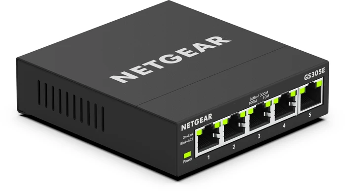 Netgear SOHO GS300 Desktop Gigabit Smart Switch, 5x RJ-45