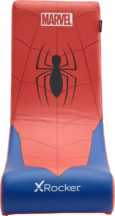 X Rocker Marvel Icon Video Rocker Gaming Bodensessel für Kinder/Jugendliche, Spider-Man rot/blau