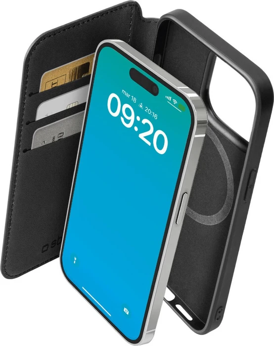 SBS Mobile Book Wallet MagSafe für Apple iPhone 15 Pro schwarz