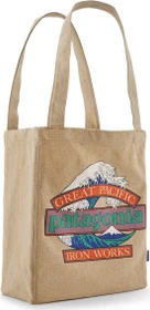 Patagonia Recycled Market Tote Shopper great waves/classic tan