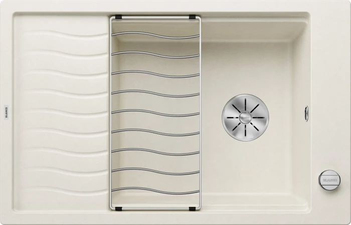 Blanco Elon XL 6 S InFino Becken reversibel mit Ablauffernbedienung softweiss