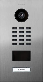 DoorBird D2201V IP Video Türstation mit 1 Ruftaste, Keypad Modul, Edelstahl V2A, gebürstet