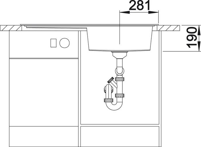 Blanco Zenar XL 6 S Becken links mit Ablauffernbedienung perlgrau inkl. Holzschneidebrett