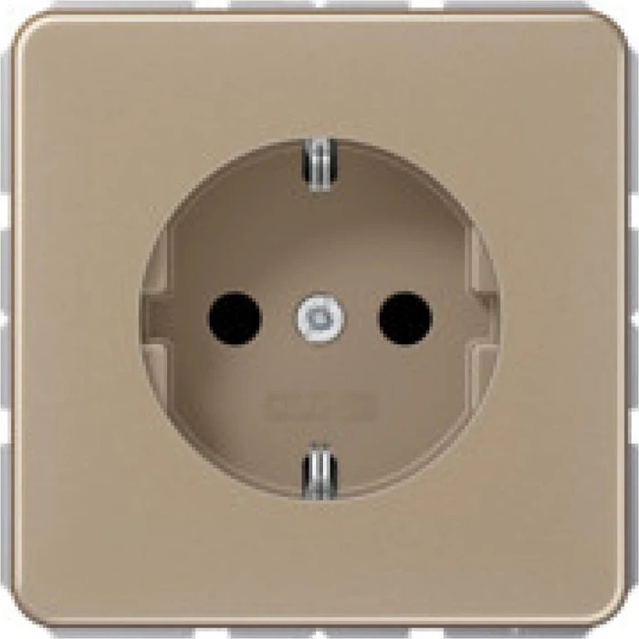 Jung Serie CD SCHUKO Steckdose Metall 16A 250V, gold-bronze