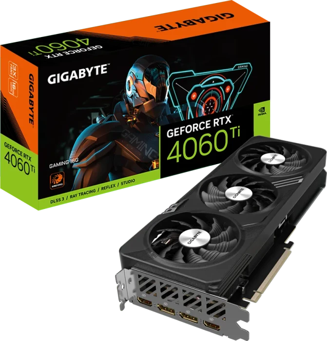 GIGABYTE GeForce RTX 4060 Ti Gaming OC 16G, 16GB GDDR6, 2x HDMI, 2x DP