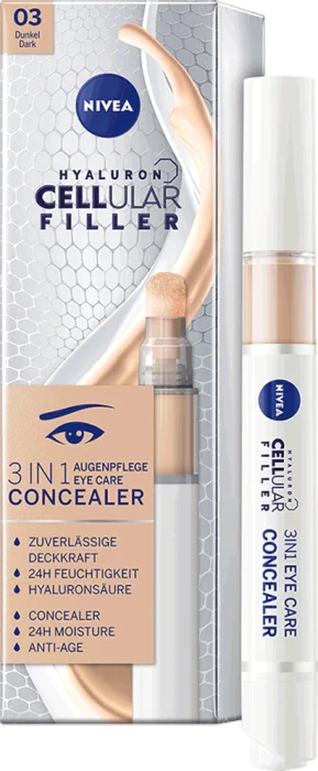 Nivea Hyaluron Cellular Filler 3in1 Augenpflege Concealer 03 dunkel, 4ml