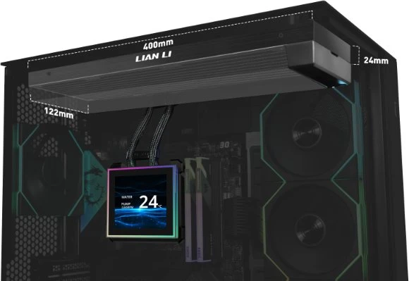 Lian Li HydroShift II LCD-S 360 Fanless, schwarz