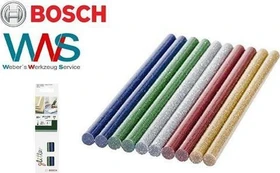 Bosch DIY glitter Heißklebepatronen mehrfarbig, 7x150mm, 10 Stück