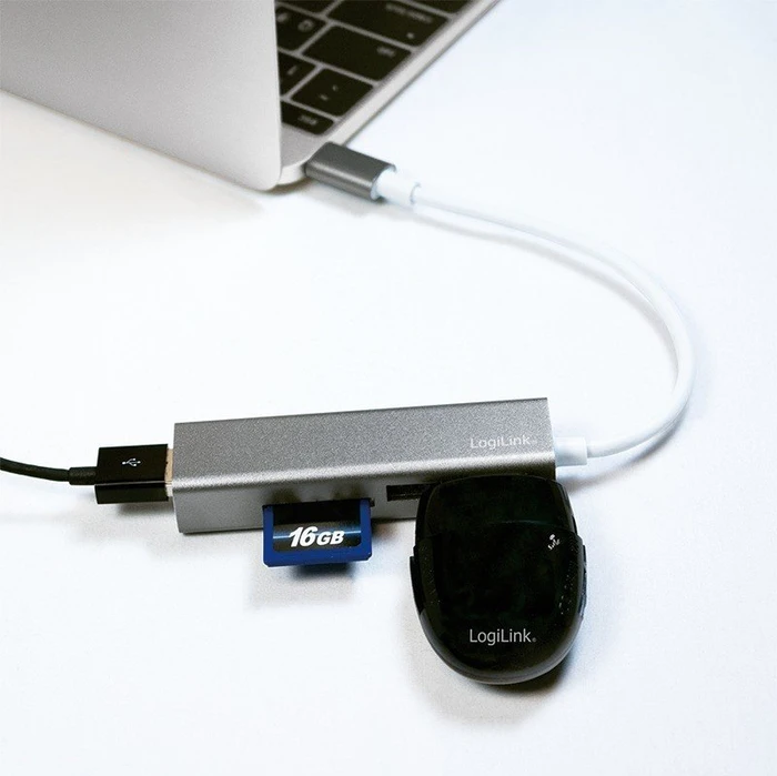 LogiLink Dual-Slot-Cardreader, USB-C 3.0 [Stecker]