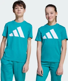adidas Essentials T-Shirt kurzarm pure teal/white (Junior)