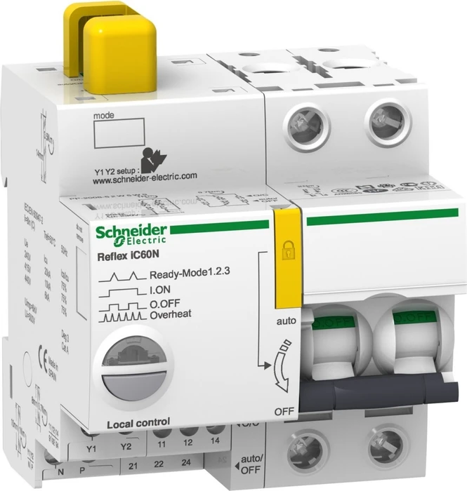 Schneider Electric Reflex iC60N Ti24 16A 2P D, Fernschaltbarer Leitungsschutzschalter