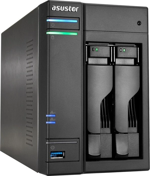 Asustor AS6102T, 2GB RAM, 2x RJ-45 1000Base-T, 3x USB-A 3.0