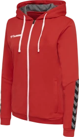 hummel Authentic Poly Zip Hoodie true red (Damen)