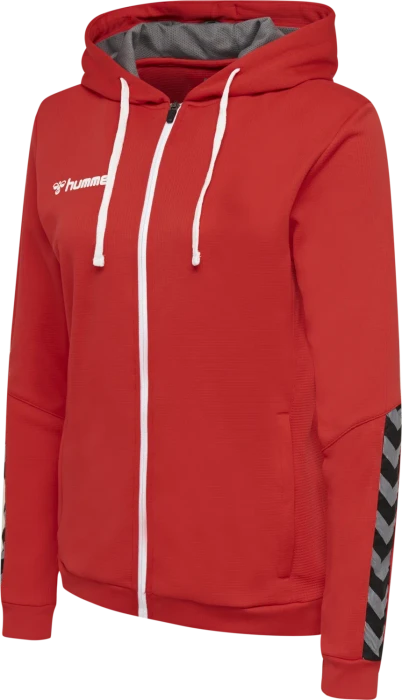 hummel Authentic Poly Zip Hoodie true red (Damen)