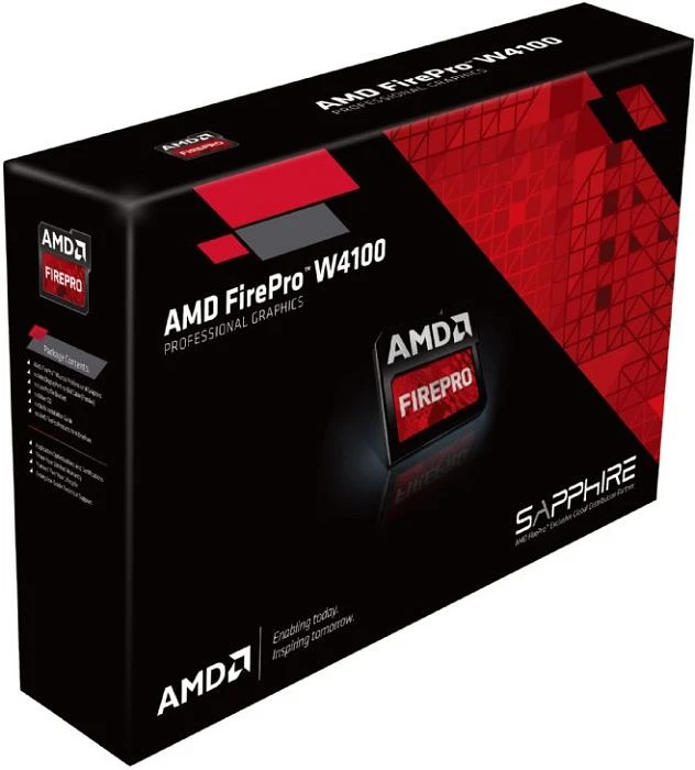 AMD FirePro W4100, 2GB GDDR5, 4x mDP