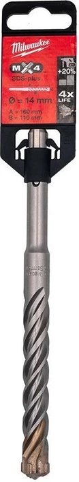 Milwaukee SDS-plus MX4 Hammerbohrer, 14x110x160mm, 1 Stück