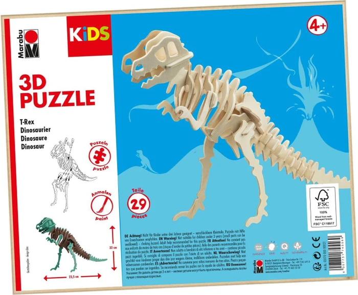 Marabu Kids - 3D Puzzle T-Rex Dinosaurier