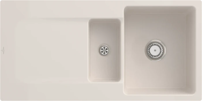Villeroy & Boch Siluet Flat 980x490mm Einbau Becken reversibel crema