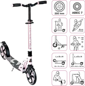 Six Degrees Aluminium Scooter 205mm pastellrosa