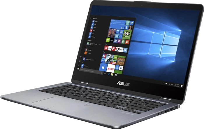 ASUS VivoBook Flip 14 TP410UA-EC541T, Star Grey, Core i5-8250U, 8GB RAM, 256GB SSD, DE