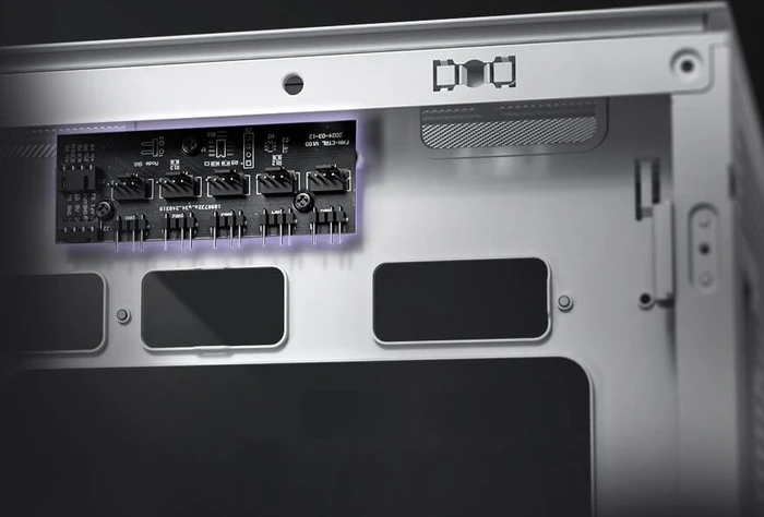 Antec Flux, weiß/braun, Glasfenster
