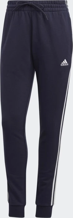 adidas Essentials 3-Streifen French Terry Cuffed Trainingshose lang legend ink/white (Damen)