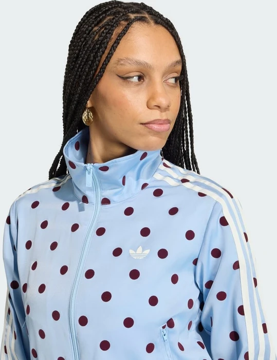 adidas Satin Polka Dots TT Track Top Trainingsjacke clear sky (Damen)