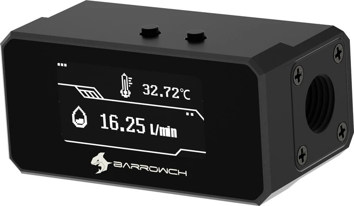 Barrow FBFT08 Durchflussmesser mit Display, schwarz