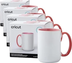 Cricut Mug Press Bedruckbare Tasse 425ml, weiß/rot