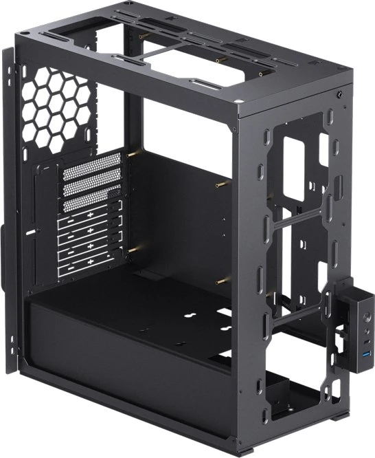 Jonsbo U6 Black, schwarz, Glasfenster