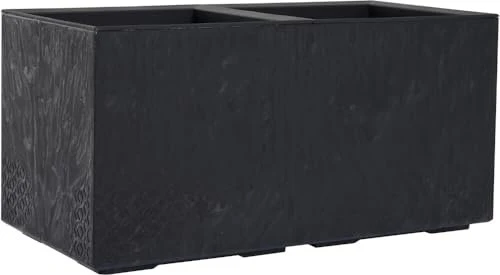 Siena Garden Faro Stone Pflanzkasten 40x80cm grau