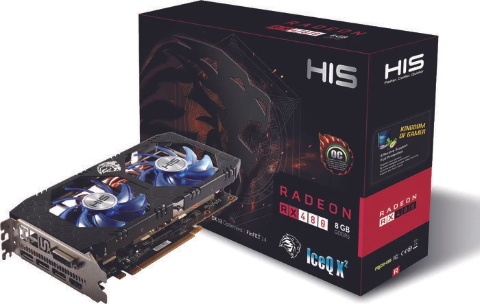 HIS Radeon RX 480 IceQ X² OC, 8GB GDDR5, DVI, HDMI, 3x DP