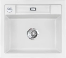 systemceram Bela 57 Einbau Becken mittig mit Ablauffernbedienung satin