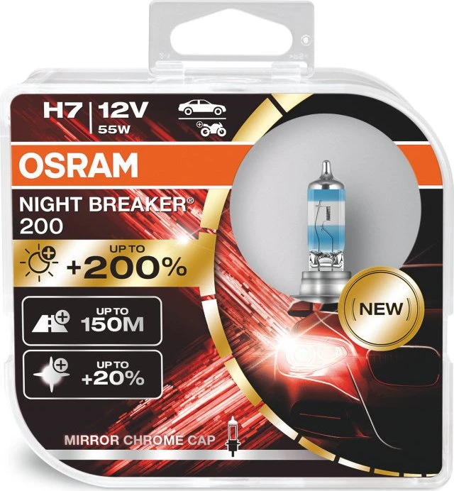 Osram Night Breaker 200 H7 55W, 2er-Pack Box