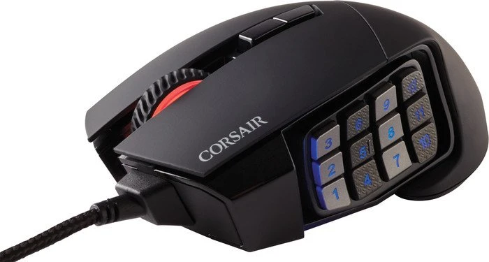 Corsair Scimitar Pro RGB Optical MOBA/MMO Gaming Mouse schwarz, USB