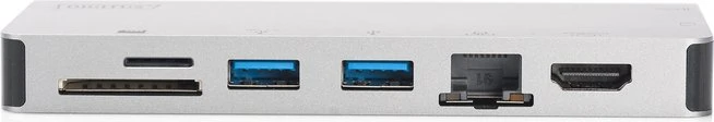 Digitus Multiport Travel Dock silber, USB-C 3.0 [Buchse]