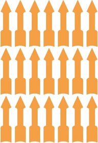 Avery-Zweckform Neonetiketten Pfeile, 39x9mm, orange, 3 Blatt (63 Etiketten)