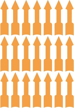 Avery-Zweckform Neonetiketten Pfeile, 39x9mm, orange, 3 Blatt (63 Etiketten)
