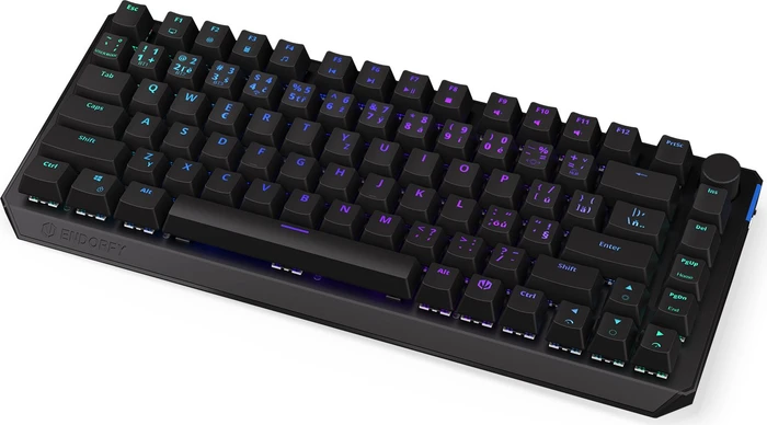 Endorfy Thock 75% Wireless, PBT, LEDs RGB, hot-swap, Black, Kailh Box BLACK, USB/Bluetooth, CZ
