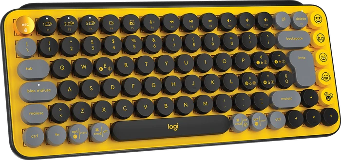 Logitech POP Keys Wireless Mechanical Keyboard, Logi Bolt, Blast, TTC BROWN, USB/Bluetooth, IT